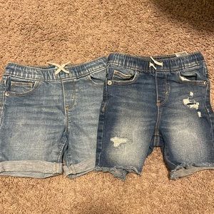 Two pairs denim drawstrings shorts, Old Navy 3T